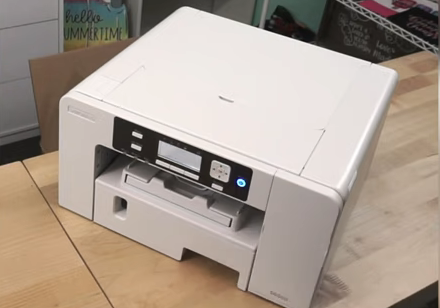 unboxing and testing sawgrass sg500 printer at my workplace 